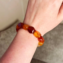 Load image into Gallery viewer, Chunky Carved Carnelian Bracelet
