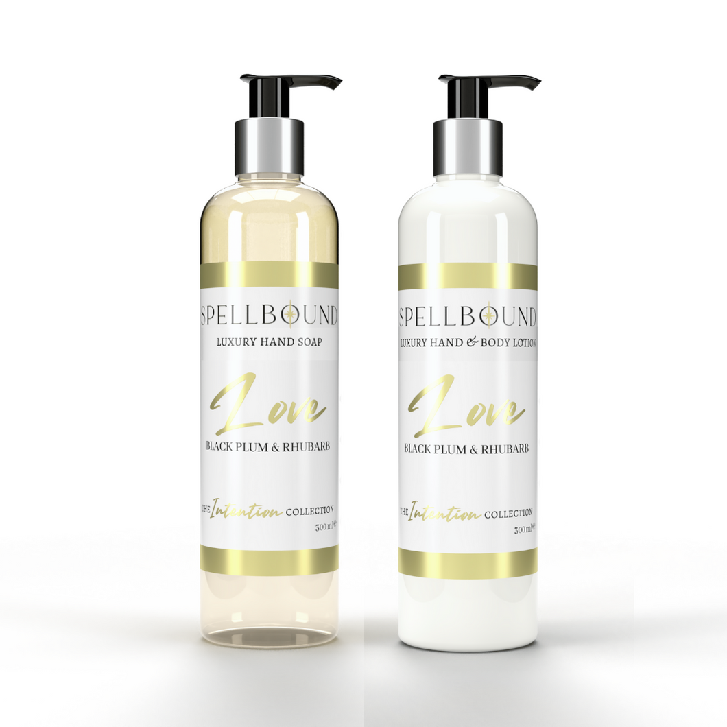 'Love' Duo of Luxury Hand Soap and Lotion