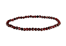 Load image into Gallery viewer, Garnet Faceted Bead Bracelet
