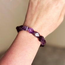 Load image into Gallery viewer, Chunky Carved Amethyst Bracelet
