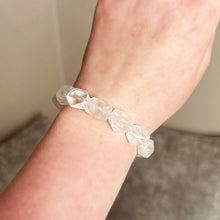 Load image into Gallery viewer, Chunky Carved Clear Quartz Bracelet
