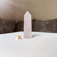 Load image into Gallery viewer, Polished Rose Quartz Tower Point (80g)
