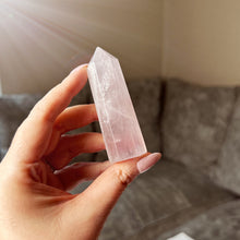 Load image into Gallery viewer, Polished Rose Quartz Tower Point (80g)
