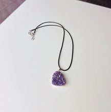 Load image into Gallery viewer, Amethyst Druze Cluster Necklace
