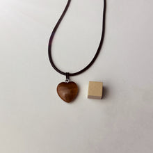 Load image into Gallery viewer, Small Tigers Eye Heart Pendant
