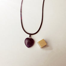 Load image into Gallery viewer, Small Amethyst Heart Pendant
