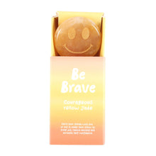 Load image into Gallery viewer, Be Brave Yellow Jade Palmstone
