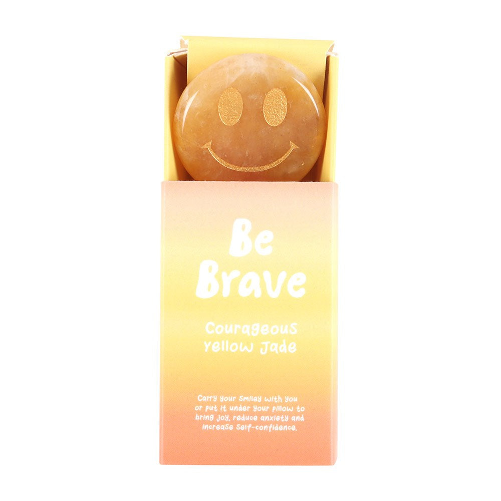 Be Brave Yellow Jade Palmstone