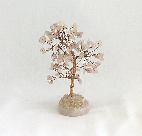 Rose Quartz Crystal Luck Tree
