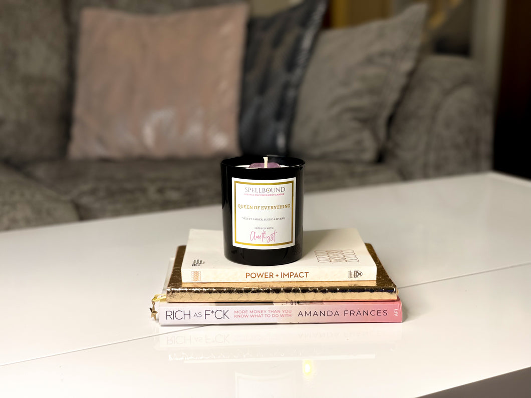 'Queen of Everything' 30cl Luxury Crystal Empowerment Candle