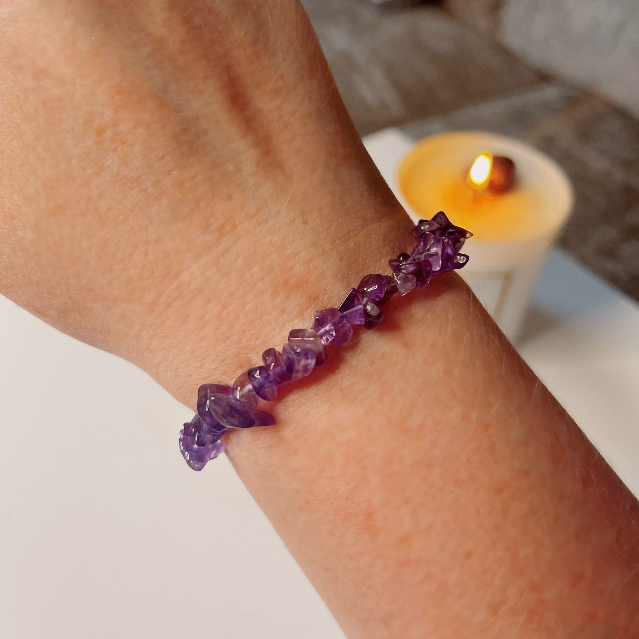 Amethyst sales chip bracelet