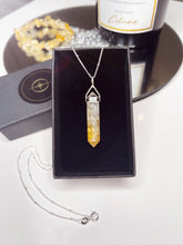 Load image into Gallery viewer, Citrine Double Pointed Sterling Silver Pendant
