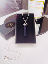 Load image into Gallery viewer, Blue Goldstone Double Pointed Sterling Silver Pendant
