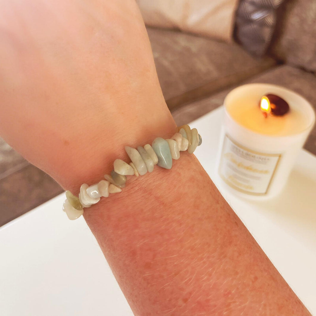 Amazonite Crystal Chip Bracelet