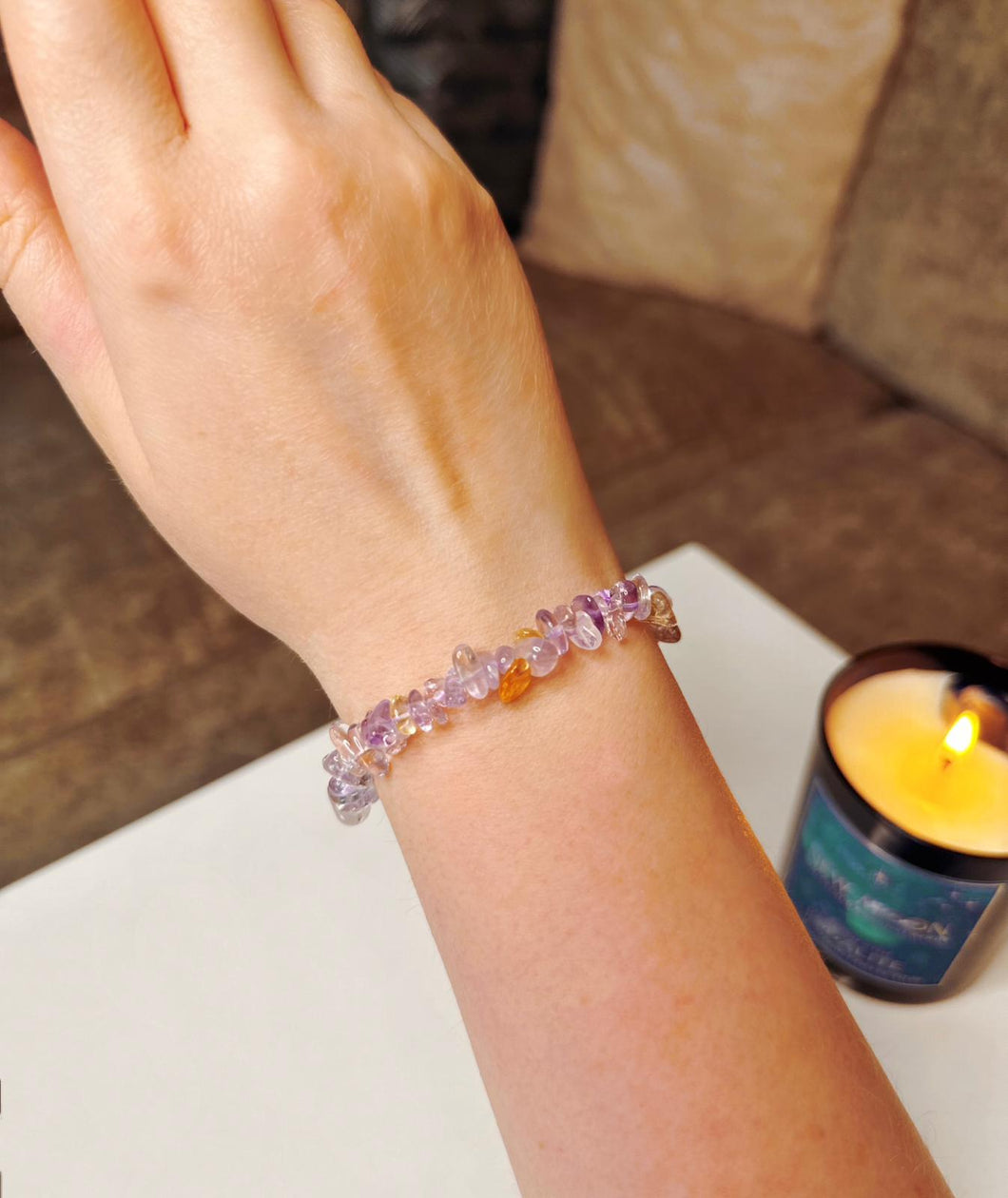 Ametrine Crystal Chip Bracelet