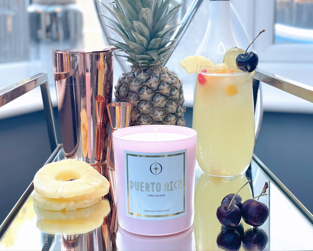 'Puerto Rico' - Pina Colada - Luxury Scented Mixology Candle
