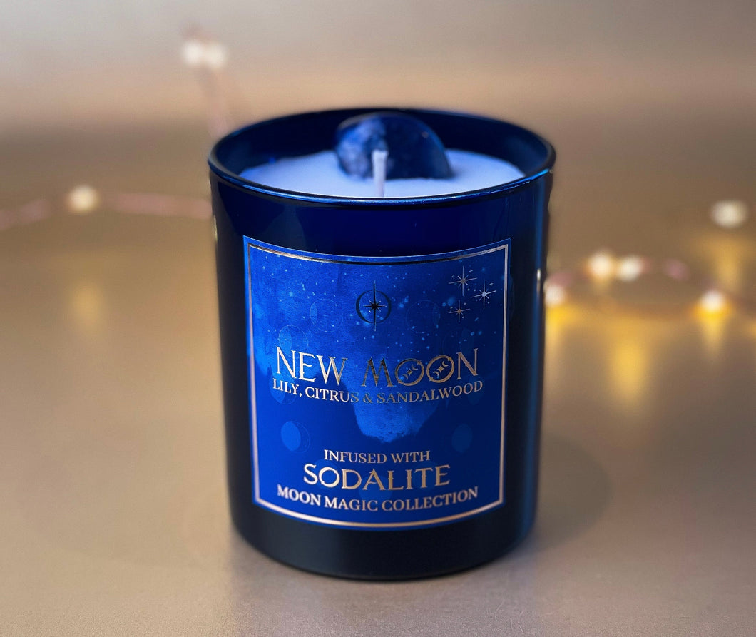 'New Moon' Crystal Candle - The Moon Magic Collection
