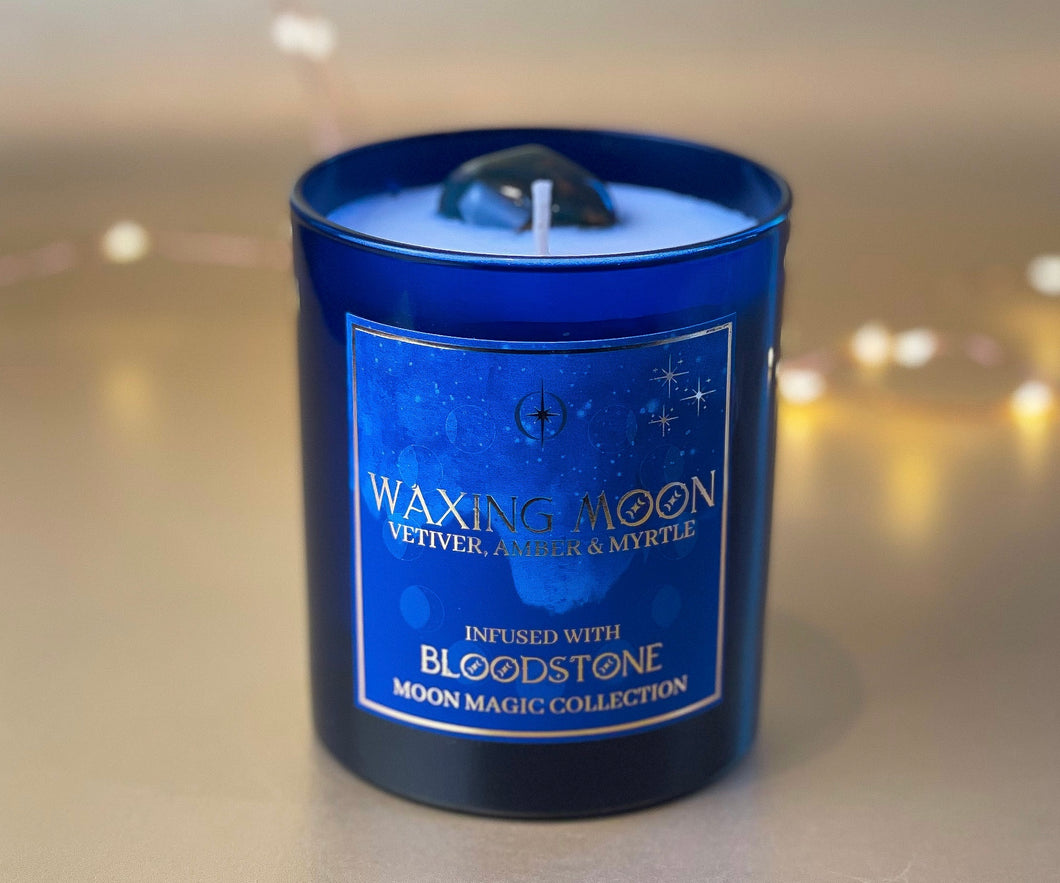 'Waxing Moon' Crystal Candle - The Moon Magic Collection
