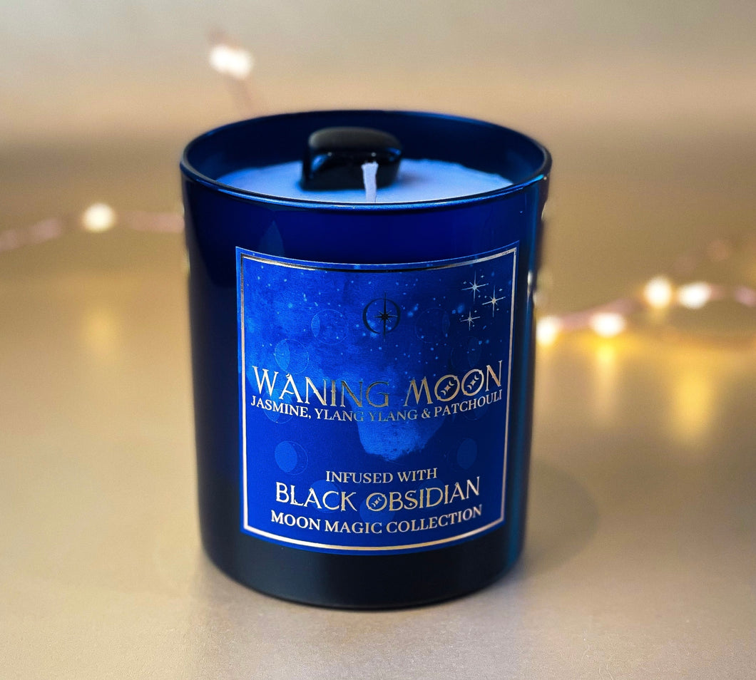 'Waning Moon' Crystal Candle - The Moon Magic Collection