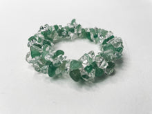 Load image into Gallery viewer, Green Aventurine &amp; Clear Quartz Multi-Strand Chip Bracelet
