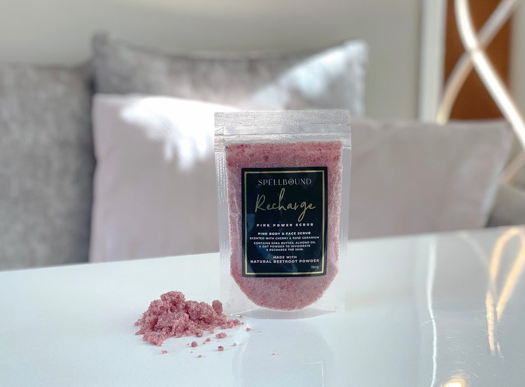 'Recharge' - Pink Power Scrub - Luxury Face and Body Scrub